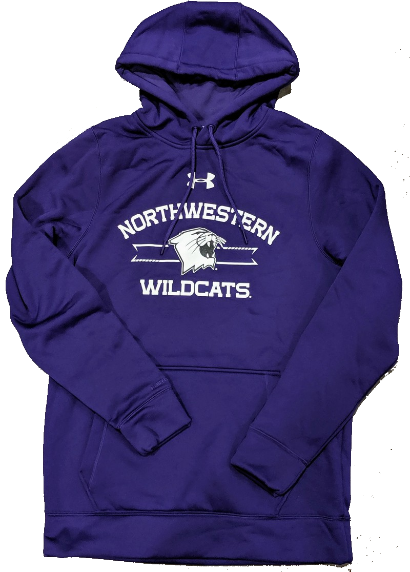 Men's Northwestern Wildcats Under Armour Armourfleece Storm Purple Hoodie