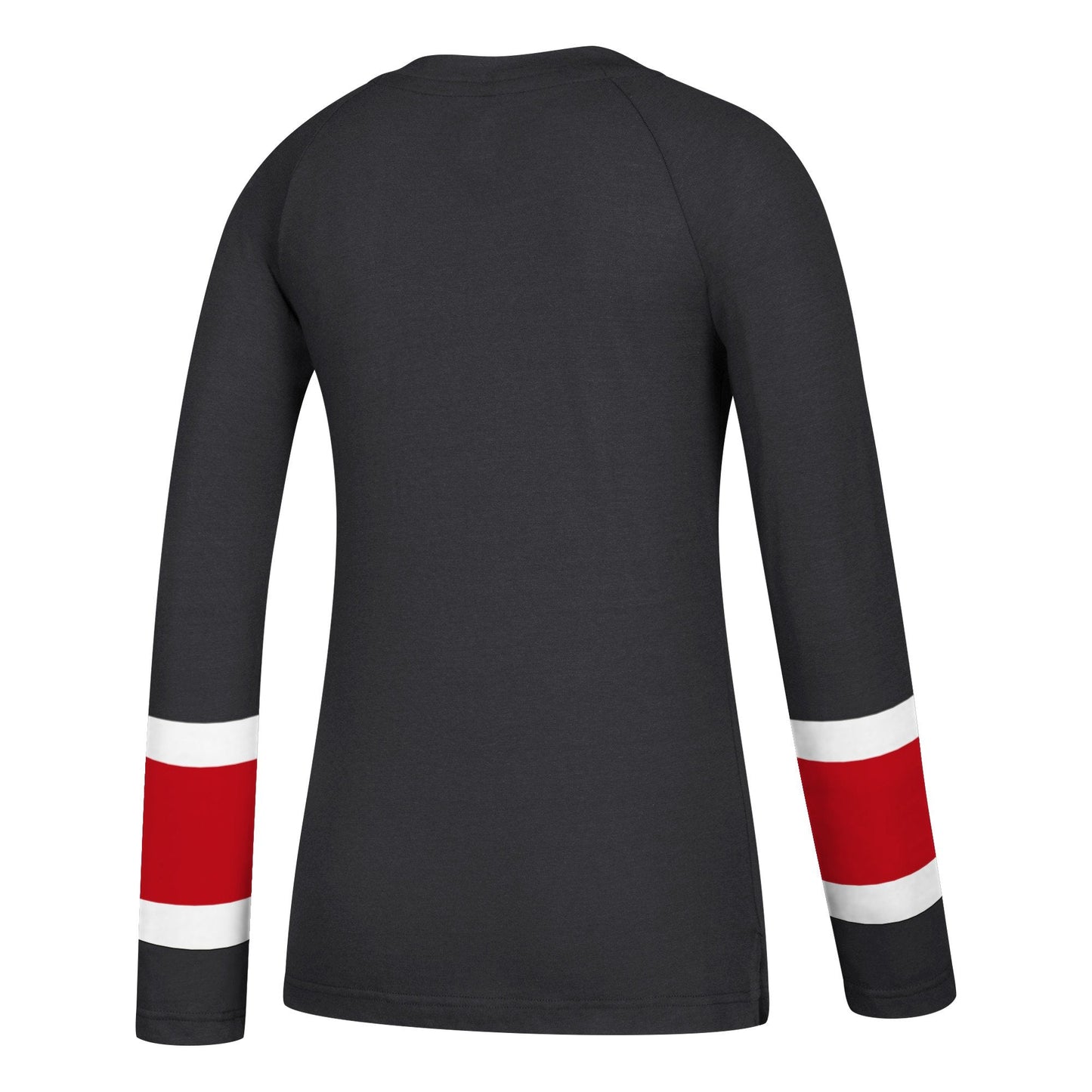 Women's Chicago Blackhawks Black Long Sleeve Henley Tee