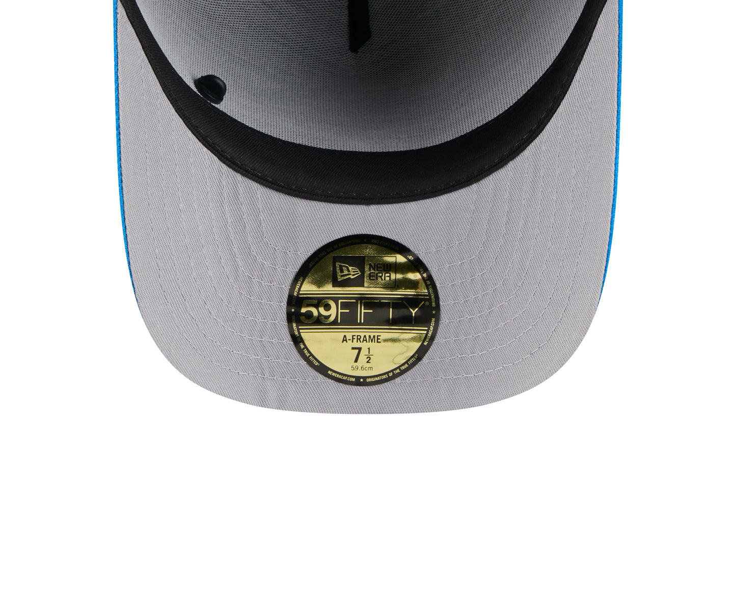 Men's Detroit Lions New Era Black 2025 On Stage NFL Draft A-Frame 59FIFTY Fitted Hat