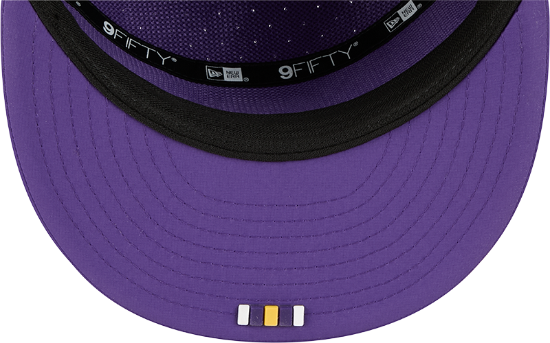 Men's Minnesota Vikings New Era Purple 2025 Sideline Split Panel 9FIFTY Snapback Hat