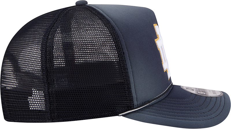 Notre Dame Fighting Irish New Era Navy Fade Rope 9FIFTY A-FRAME Trucker Snapback Hat