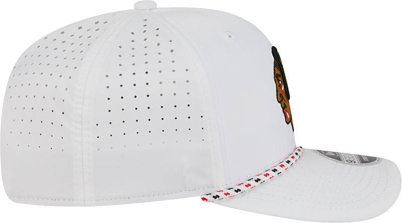 Chicago Blackhawks New Era White Rope 9SEVENTY Stretch-Snap Adjustable Hat