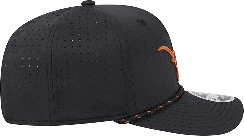 Texas Longhorns New Era Black Rope 9SEVENTY Stretch-Snap Adjustable Hat