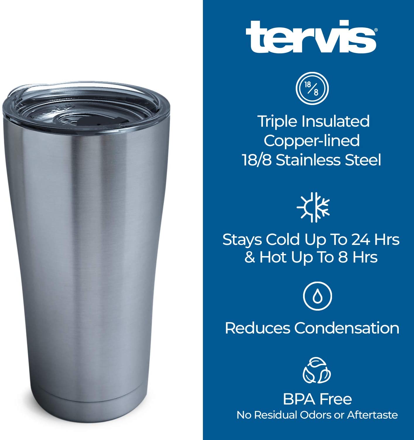 Wisconsin Badgers™ Blocked 20 oz. Stainless Steel Tumbler