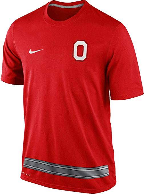 NIKE Ohio State Buckeyes Men's Nine Stripe Legend Dri-FIT T-Shirt
