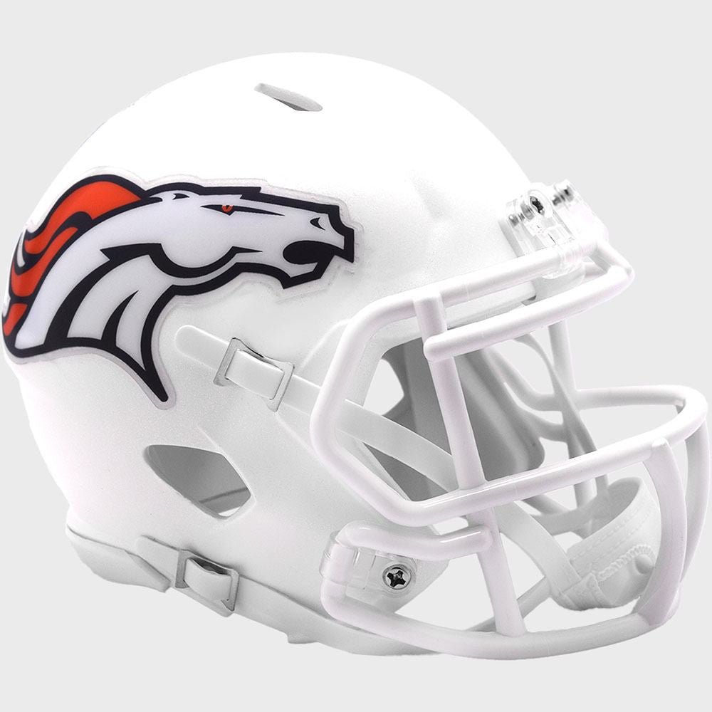 Denver Broncos 24 White Alternate Speed Mini Helmet