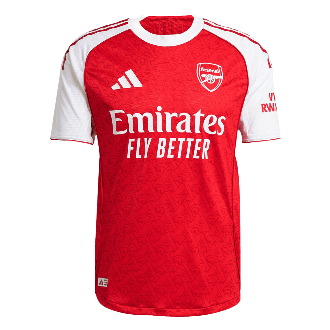 Player Version SAKA #7 Arsenal Home Football Shirt 2025/26 Red