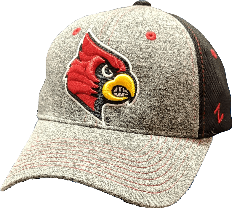 Louisville Cardinals Zephyr Graphite Two Tone Stretch Fit Hat