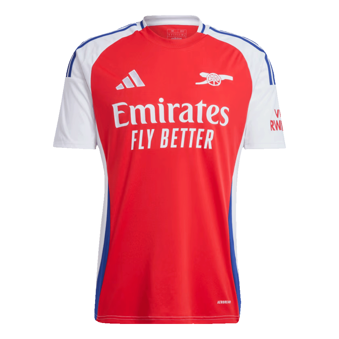 RICE #41 Arsenal Home Football Shirt Red - UCL