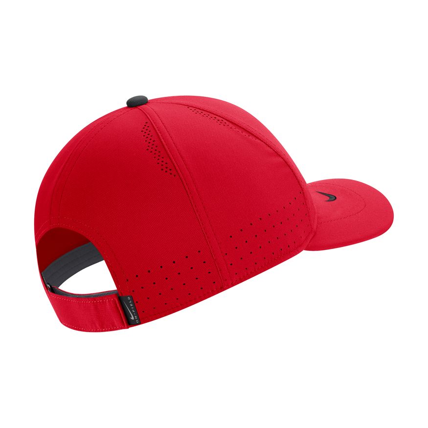 Nike Men's Georgia Bulldogs Red AeroBill Swoosh Adjustable Classic 99 Football Sideline Hat