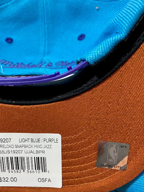 Men's New Orleans Jazz Mitchell & Ness Teal/Purple Hardwood Classics Reload 2.0 Snapback Adjustable Hat