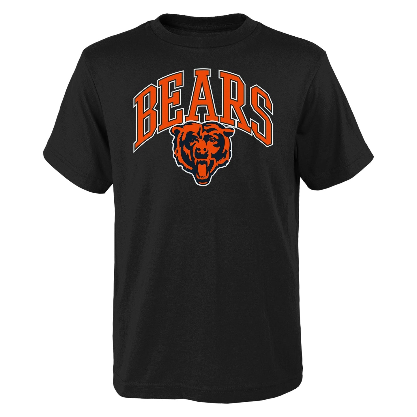 Youth Chicago Bears Primary Logo Arched Black T-Shirt