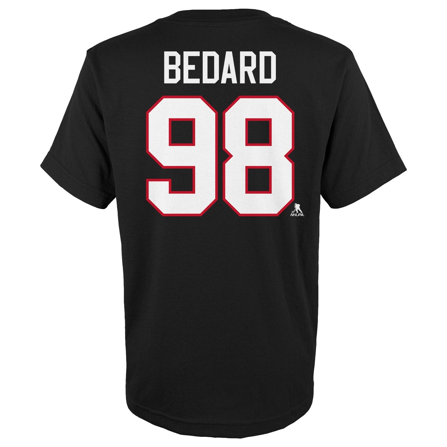 Youth Chicago Blackhawks Connor Bedard Black NHL Player Name & Number T-Shirt
