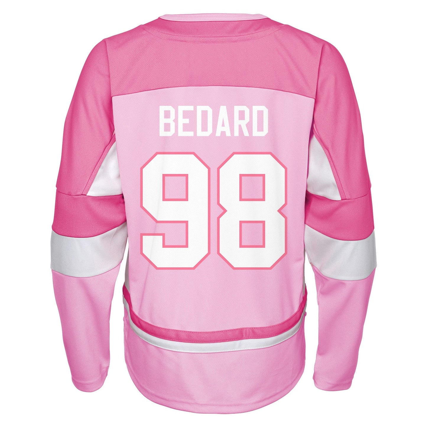 Child Connor Bedard Chicago Blackhawks Girls Pink Fashion Child Jersey