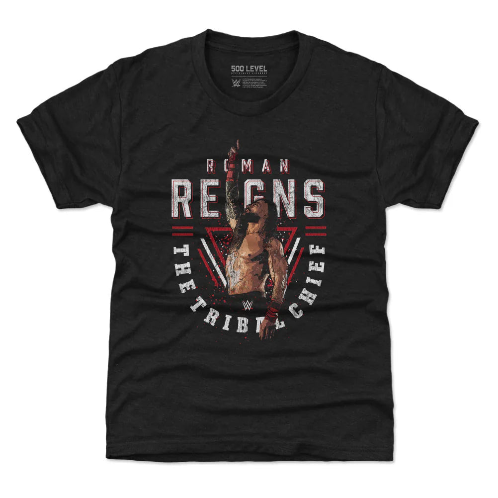 Youth WWE Roman Reigns Tribal Chief Black Tri-Blend T-Shirt