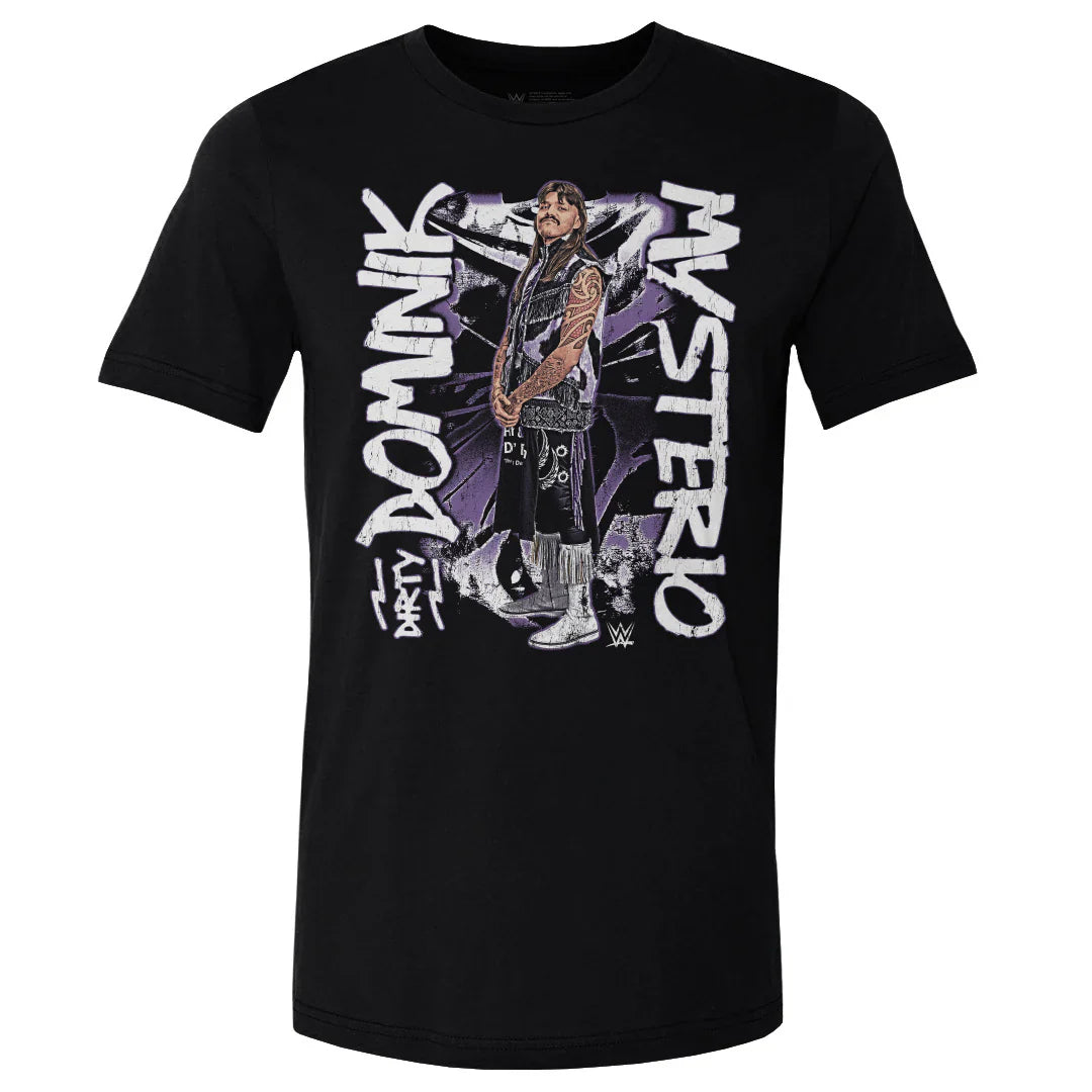 Men's WWE Dominick Mysterio Grunge Black T-Shirt