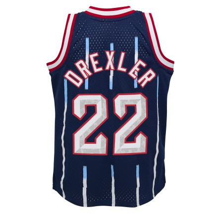 Youth Houston Rockets Clyde Drexler Mitchell & Ness Navy 1996-97 Hardwood Classics Swingman Jersey