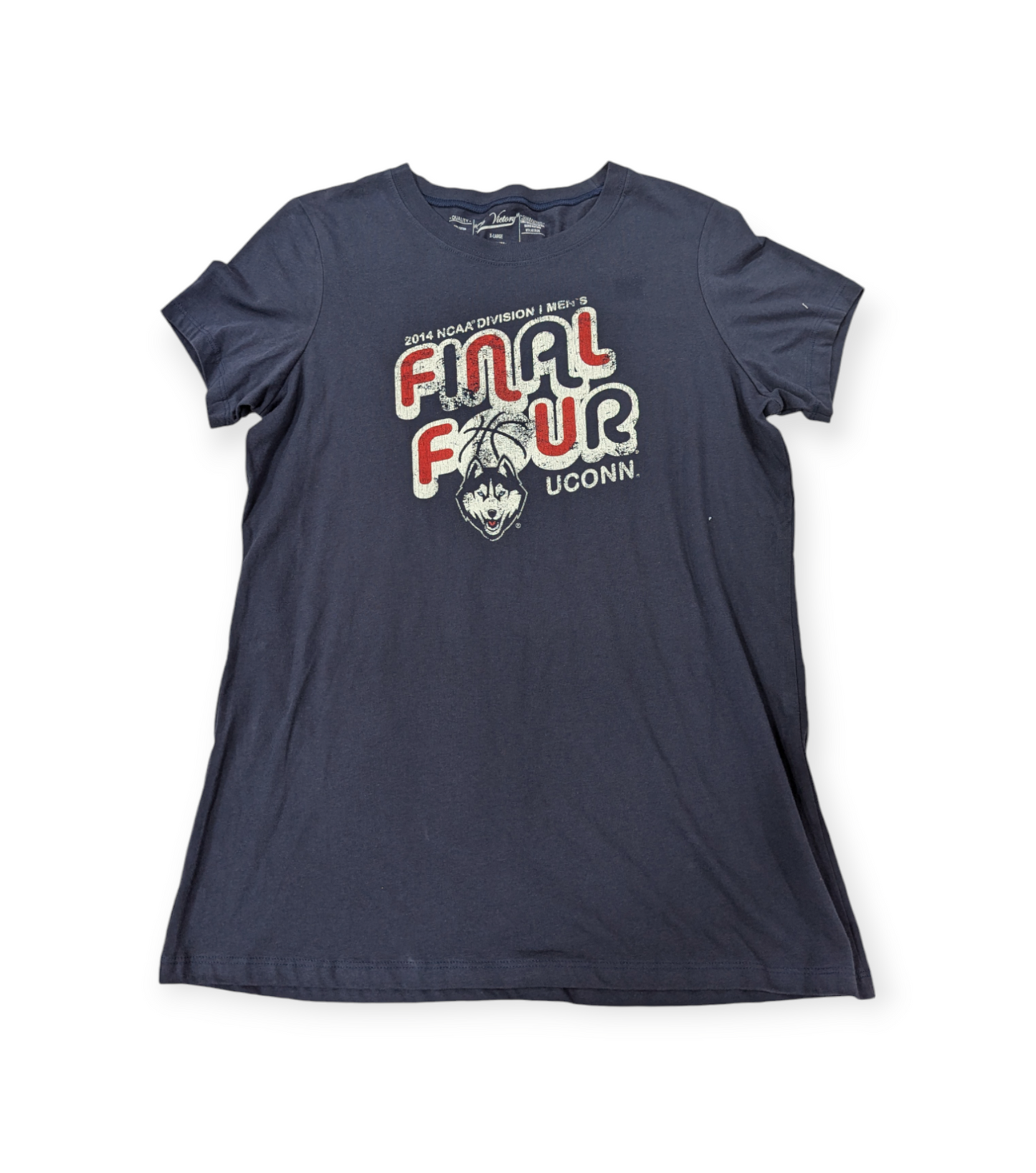 Men's Uconn Huskies 2014 Men's Basketball Final Four Navy Blue T-Shirt