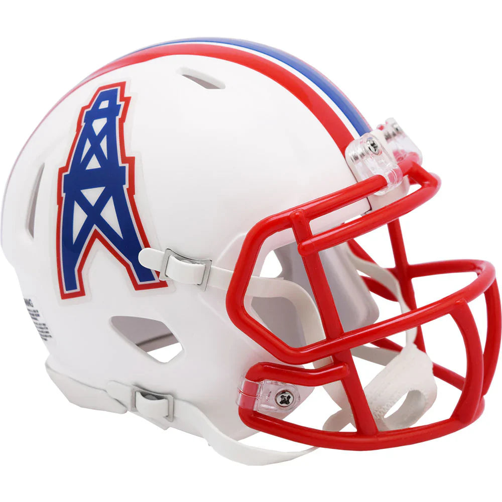 Riddell Houston Oilers 1981-96 White Speed Mini Helmet