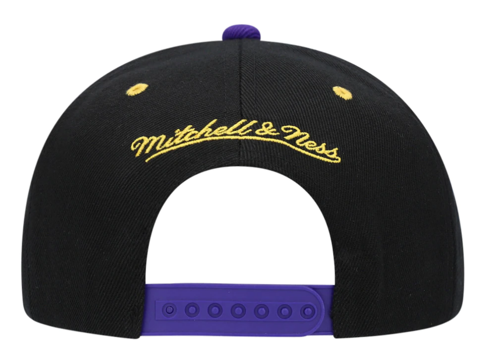 Men's Mitchell & Ness Purple/Black Los Angeles Lakers Hardwood Classics Reload 2.0 Snapback Adjustable Hat