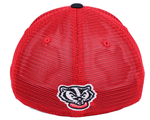 Mens Wisconsin Badgers Chatter One Fit Flex Fit Hat By Top Of The World