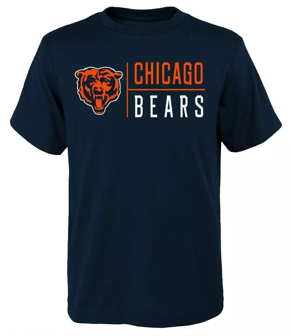 Youth Chicago Bears Yardline Navy T-Shirt