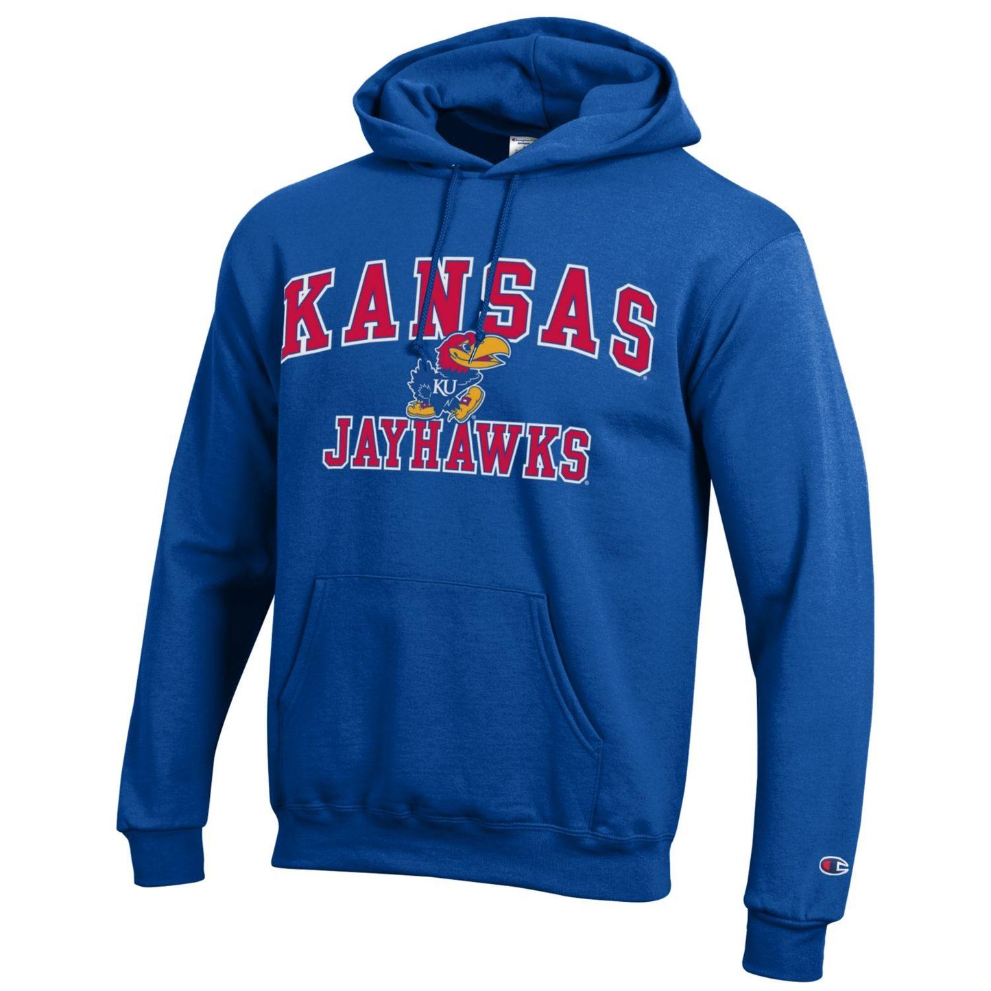 Men's Kansas Jayhawks Royal Blue Champion Powerblend Fleece Pullover Hoodie