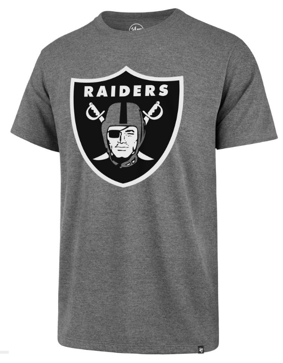 Men's Las Vegas Raiders Grey Imprint Club Tee By '47 Brand