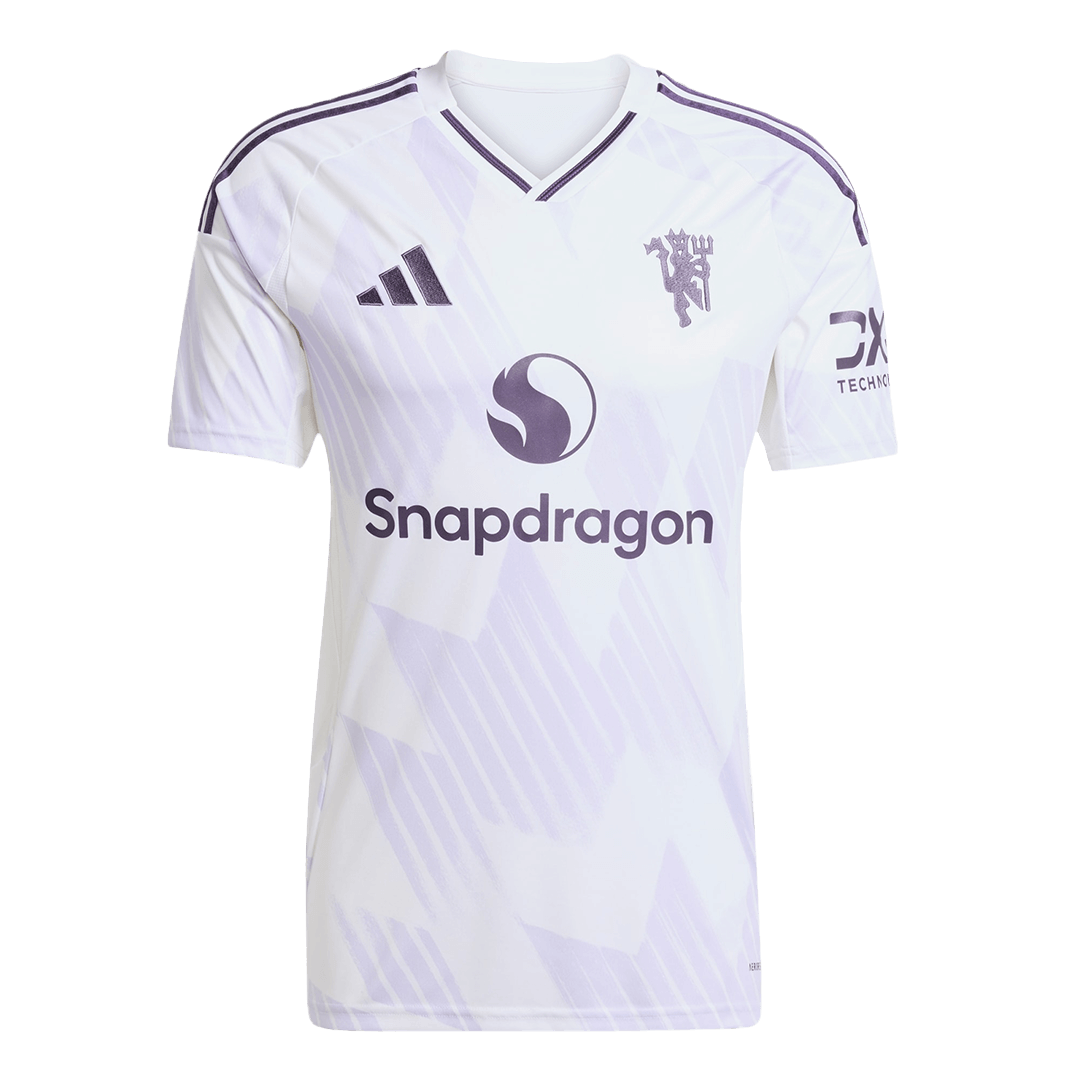 B.FERNANDES #8 Manchester United Away Football Shirt 2025/26 White