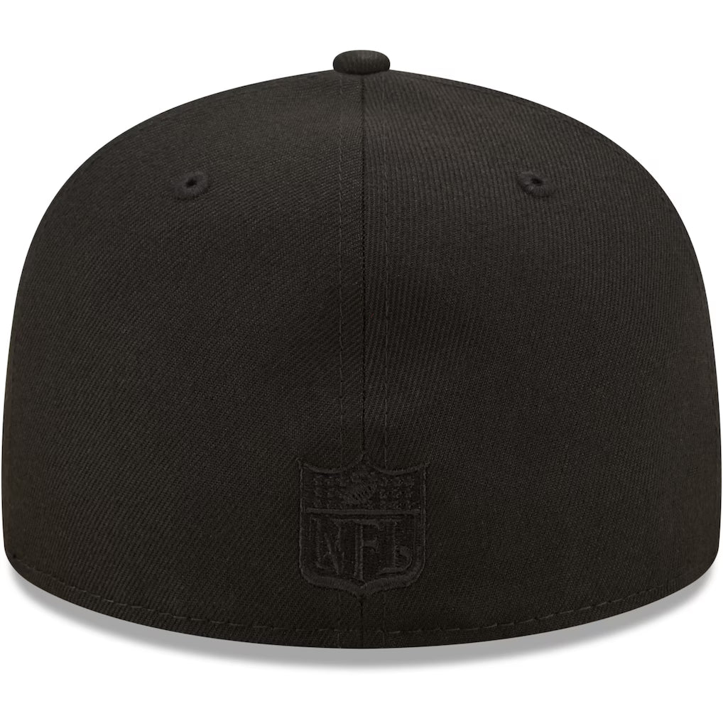 Chicago Bears Primary Logo Tonal Black New Era 59FIFTY Fitted Hat