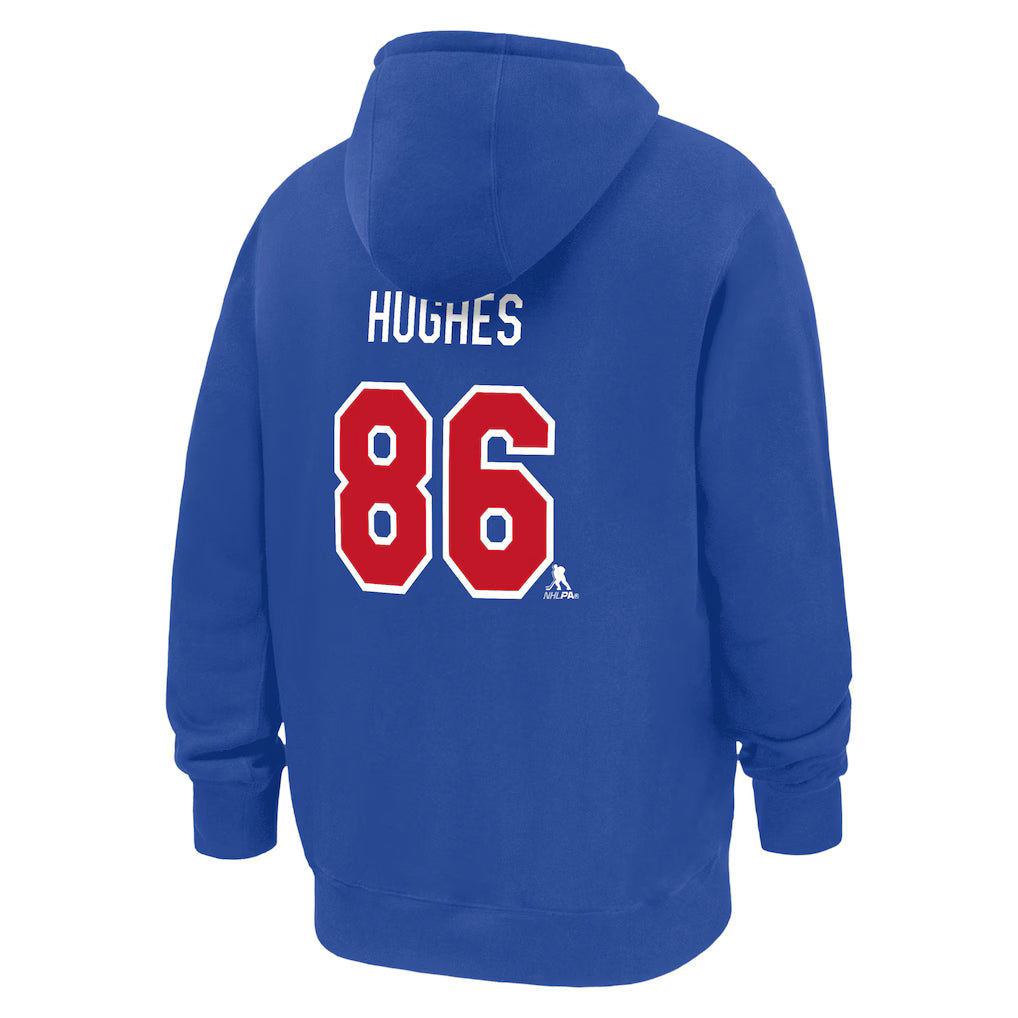 Men's Nike Jack Hughes Royal USA Hockey 2026 Name & Number Hoodie