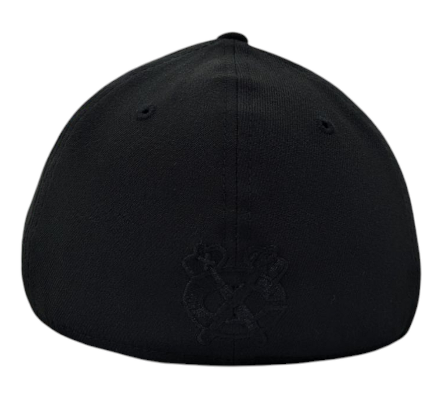 Chicago Blackhawks New Era Black on Black Tonal 39THIRTY Flex Hat