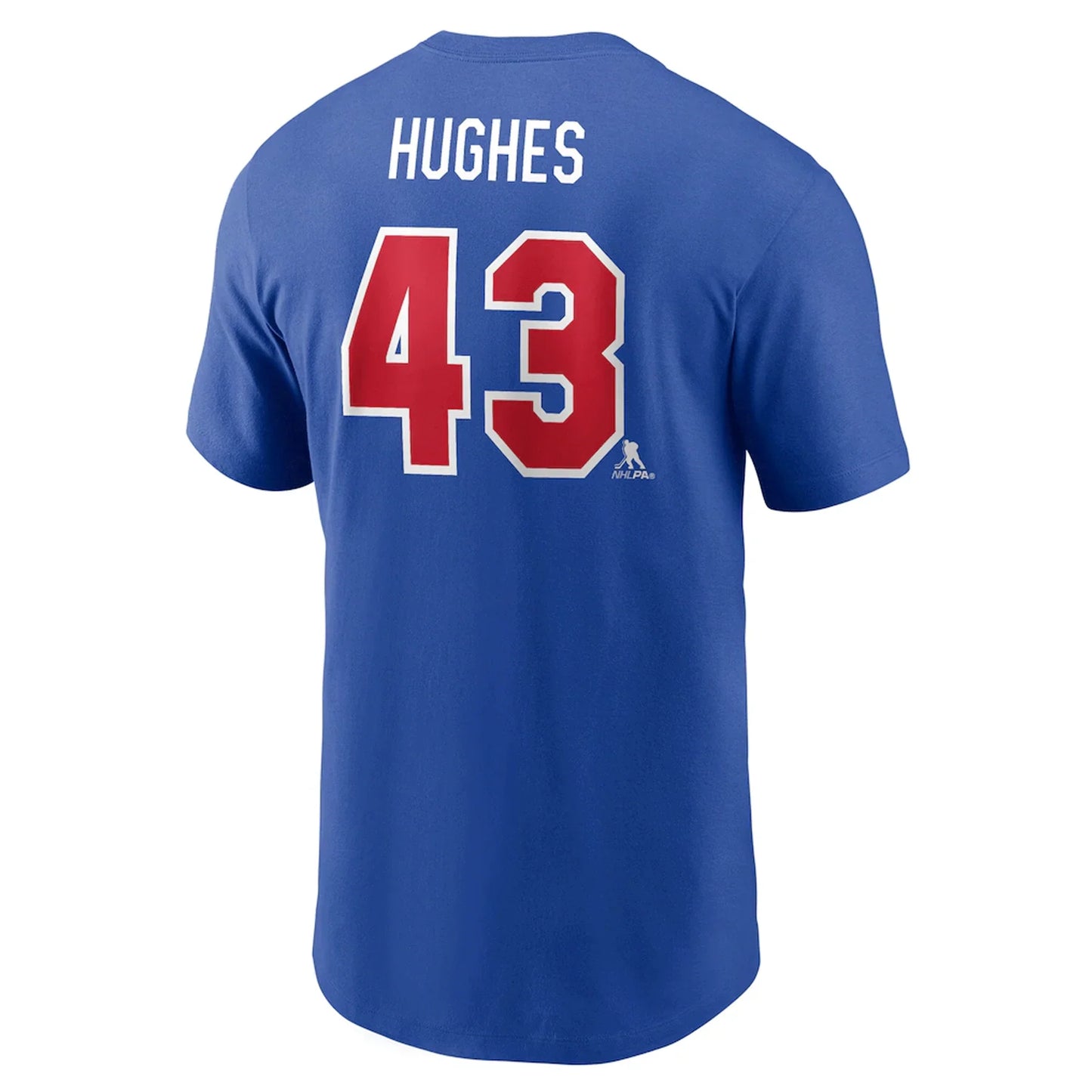 Men's Nike Quinn Hughes Royal USA Hockey 2026 Name & Number T-Shirt