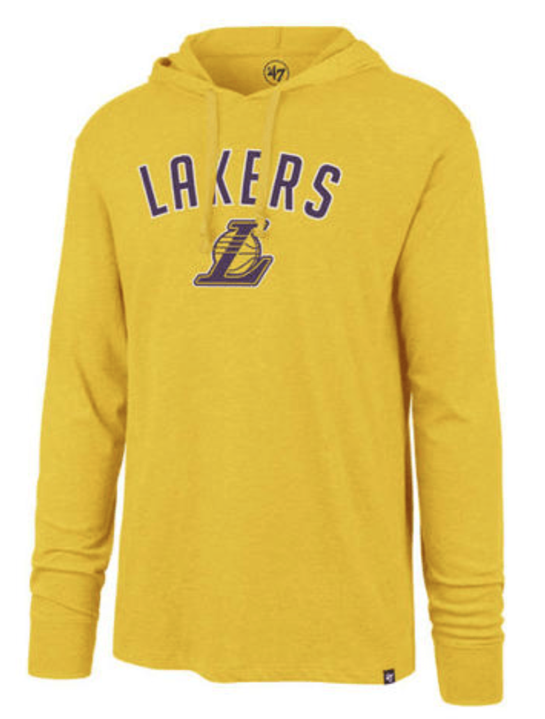 Mens Los Angeles Lakers '47 NBA Focus Club Hood Long Sleeve T-Shirt