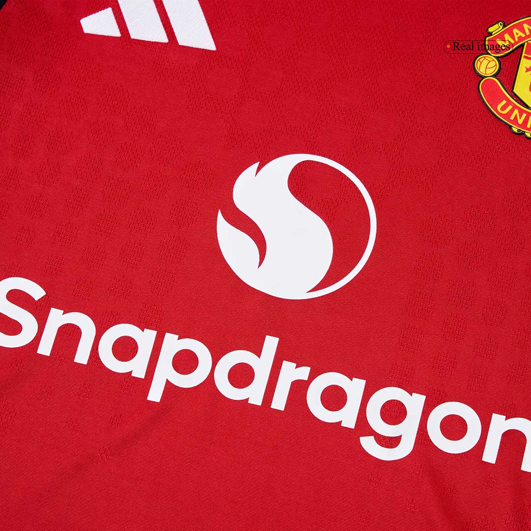 Player Version B.FERNANDES #8 Manchester United Home Football Shirt 2025/26 Red