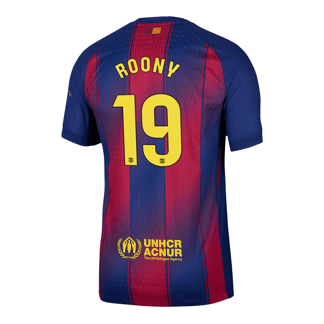 ROONY #19 Player Version Barcelona Home Football Shirt 2025/26 Red&Blue
