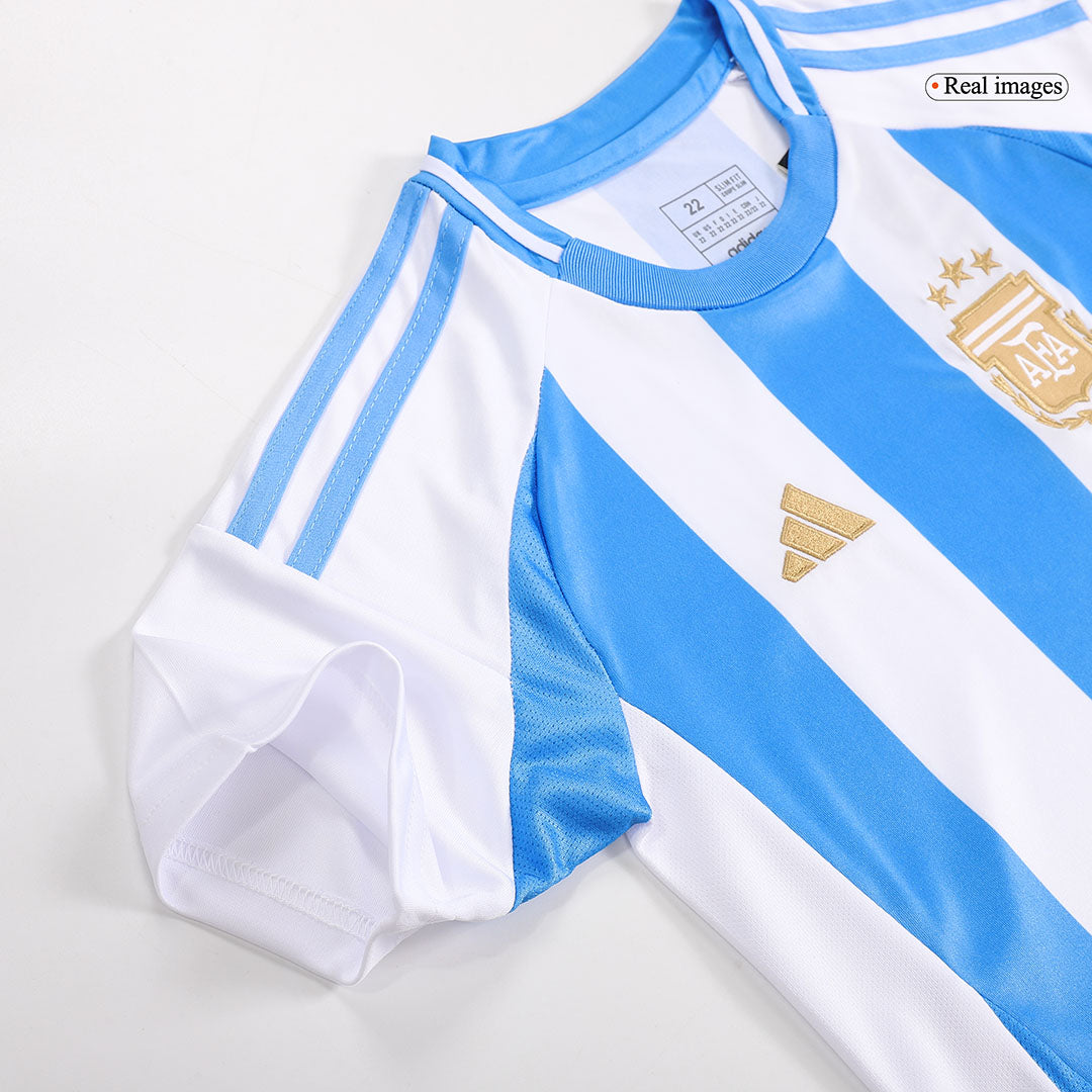 Kid's Argentina Home Football Shirt Kit(Jersey+Shorts) Copa America 2024