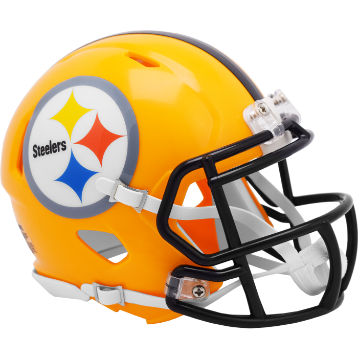 Pittsburgh Steelers Gold Throwback Speed Mini Helmet