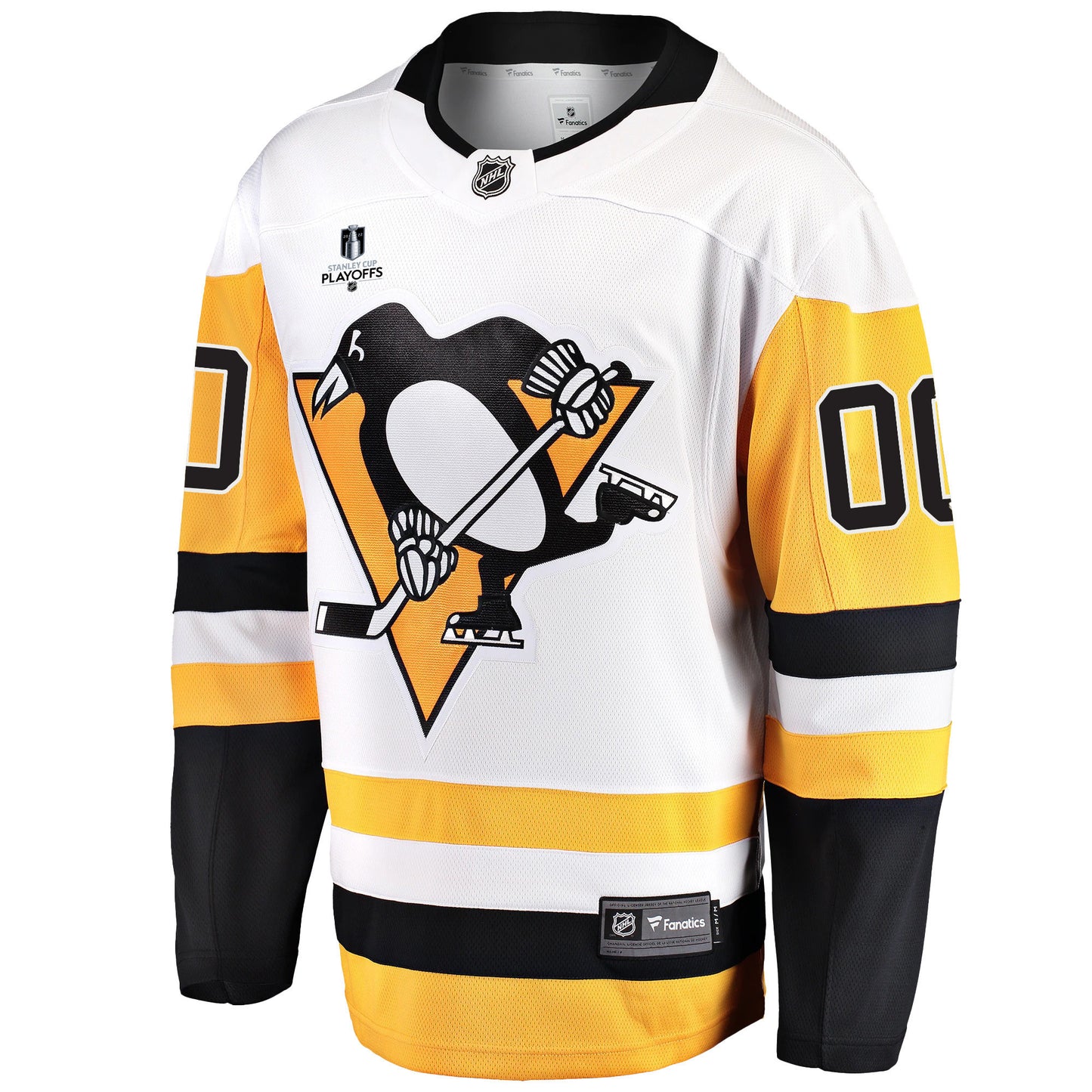 Pittsburgh Penguins Custom Away 2022 Stanley Cup Playoffs Breakaway Men Jersey - White