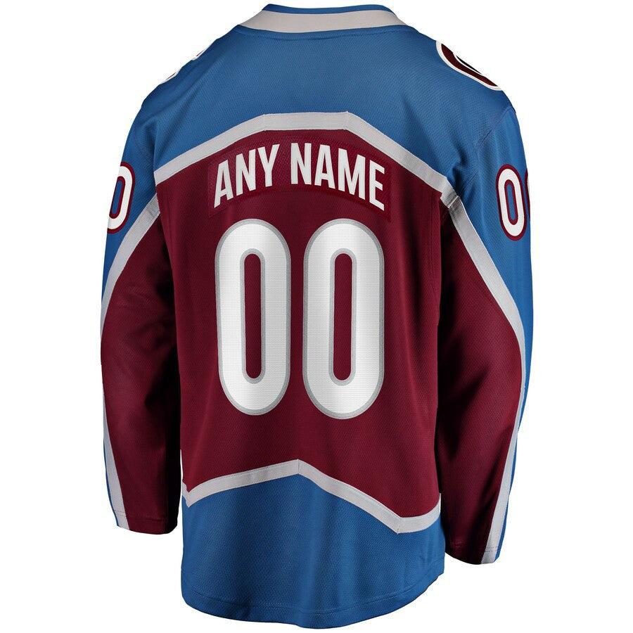 Colorado Avalanche Home 2022 Stanley Cup Final Breakaway Custom Jersey - Burgundy