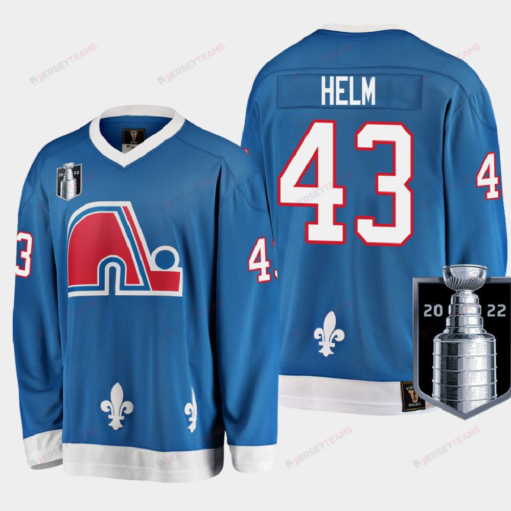 Colorado Avalanche Darren Helm 43 2022 Western Conference Champs Blue Jersey Heritage