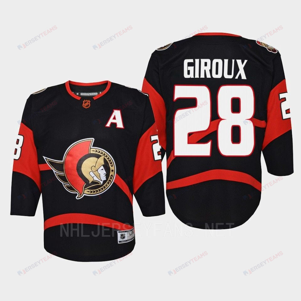 Claude Giroux 28 Ottawa Senators 2022 Special Edition 2.0 Retro Youth Jersey Black