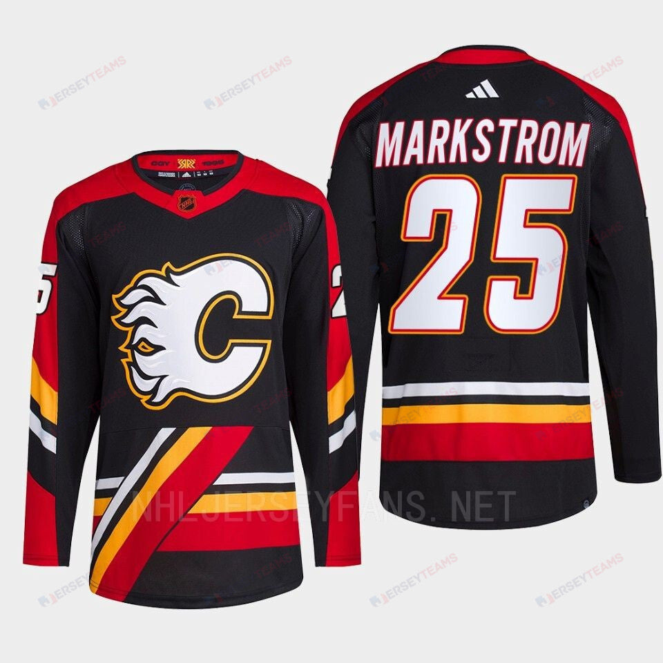 Jacob Markstrom 25 Reverse Retro 2.0 Calgary Flames Black 2022 Jersey Primegreen