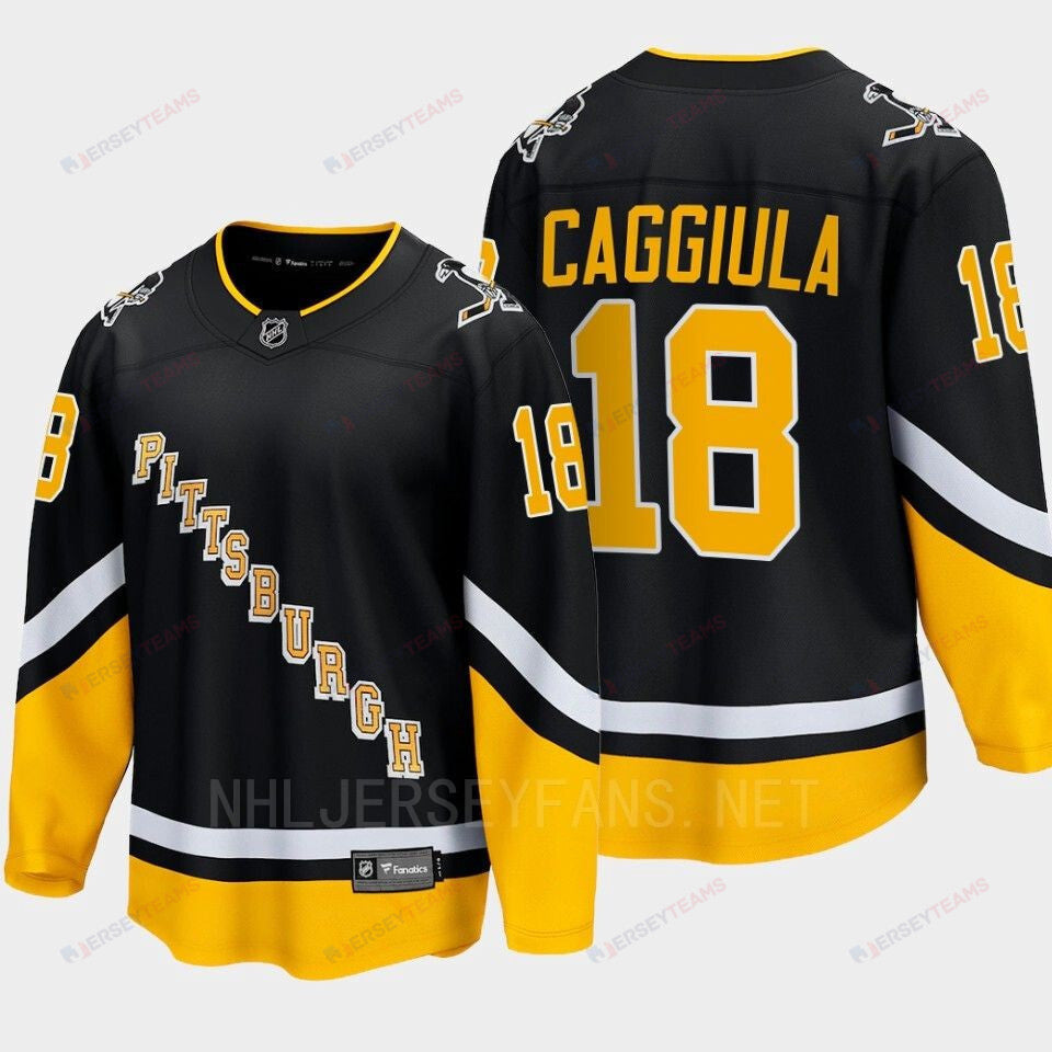 Pittsburgh Penguins Drake Caggiula 18 Alternate Black Jersey Breakaway Player