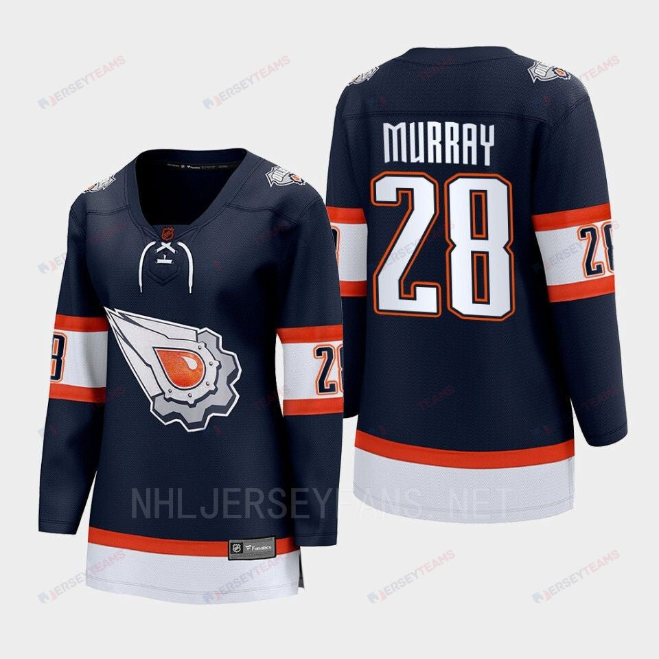 Ryan Murray 28 Edmonton Oilers 2022 Special Edition 2.0 Women Breakaway Player Retro Jersey Navy