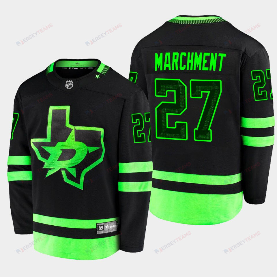 Mason Marchment 27 Dallas Stars Blackout Alternate Third Black Jersey