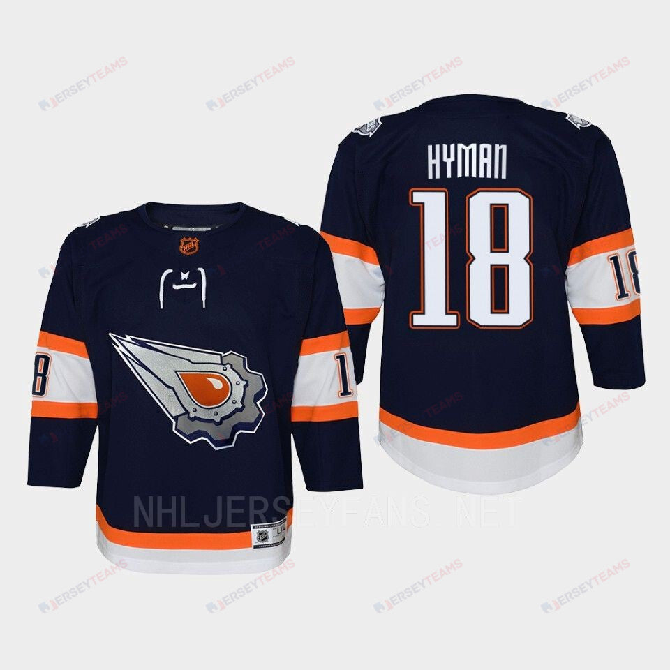 Youth Edmonton Oilers Zach Hyman 18 Special Edition 2.0 Retro Jersey Navy