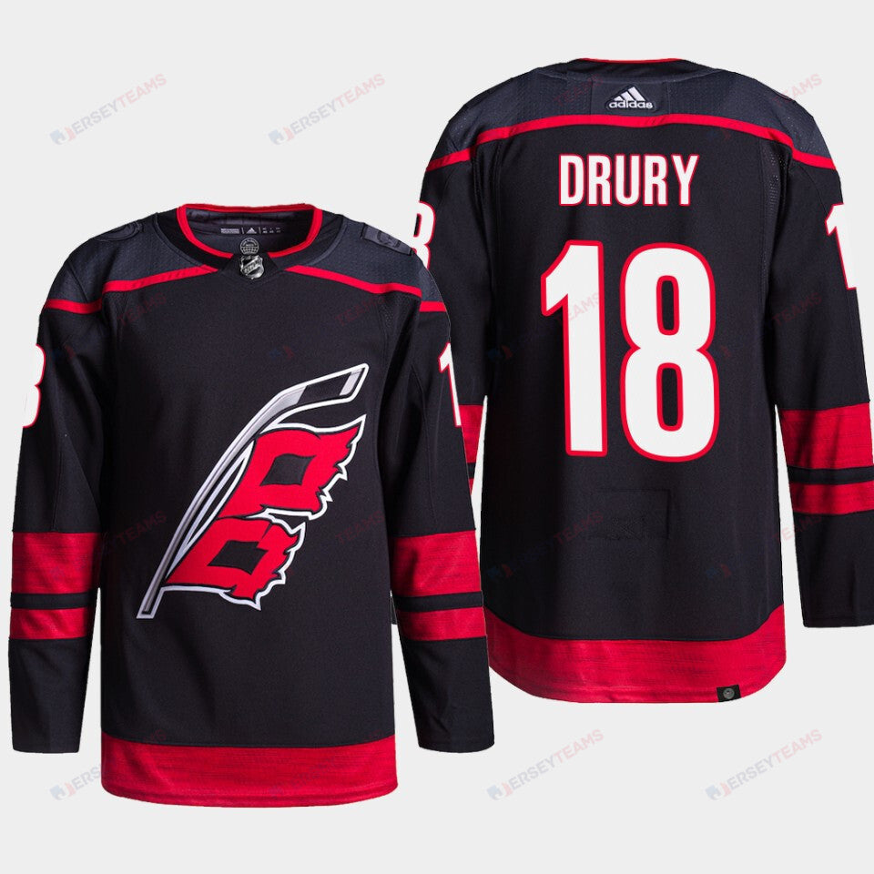 Jack Drury 18 Carolina Hurricanes Black Jersey Primegreen Alternate