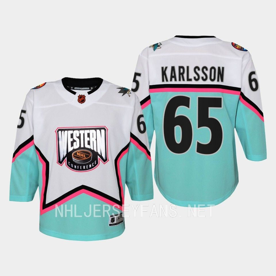 Erik Karlsson 65 San Jose Sharks 2023 All-Star Game Jersey White Equipment