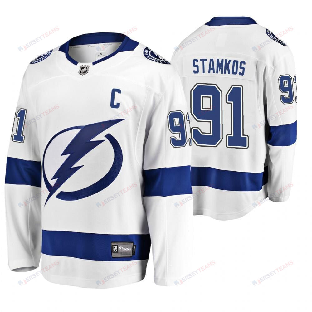 Tampa Bay Lightning Steven Stamkos 91 Breakaway White-blue Jersey Jersey